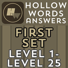 Hollow Words Answers - First Set Answers