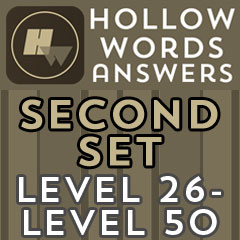 Hollow Words Answers - Second Set Answers